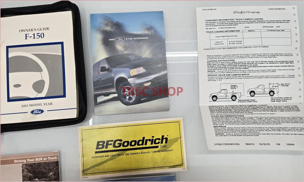 Owners Manual Collection with Case for Ford F-Series F150 (2003)