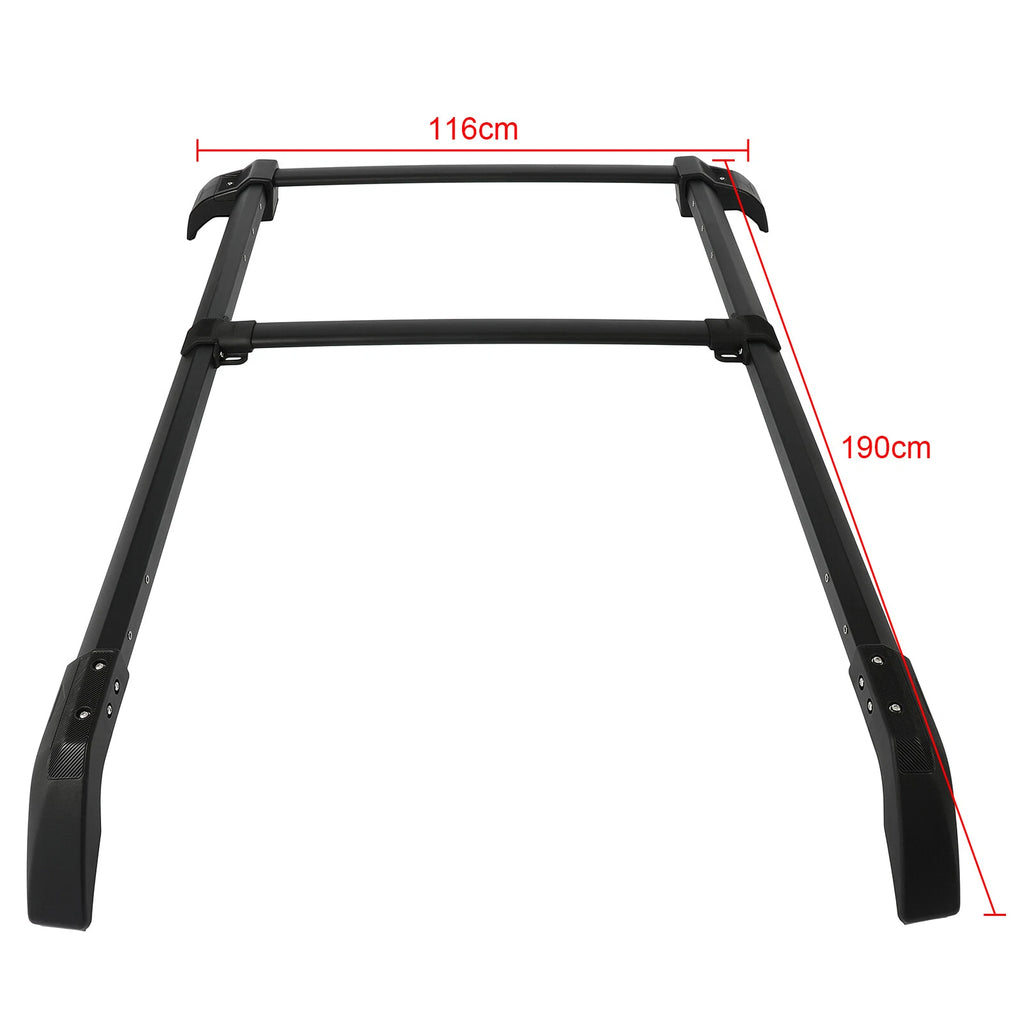 2X Cross Bar + 2X Roof Side Rail for Ford Bronco (2021–2024) Aluminum Rack