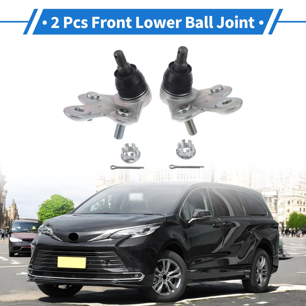 2X Front Lower Ball Joints for Toyota Sienna (2011–2020) No. 4334049015/4333009800