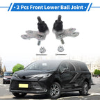2X Front Lower Ball Joints for Toyota Sienna (2011–2020) No. 4334049015/4333009800
