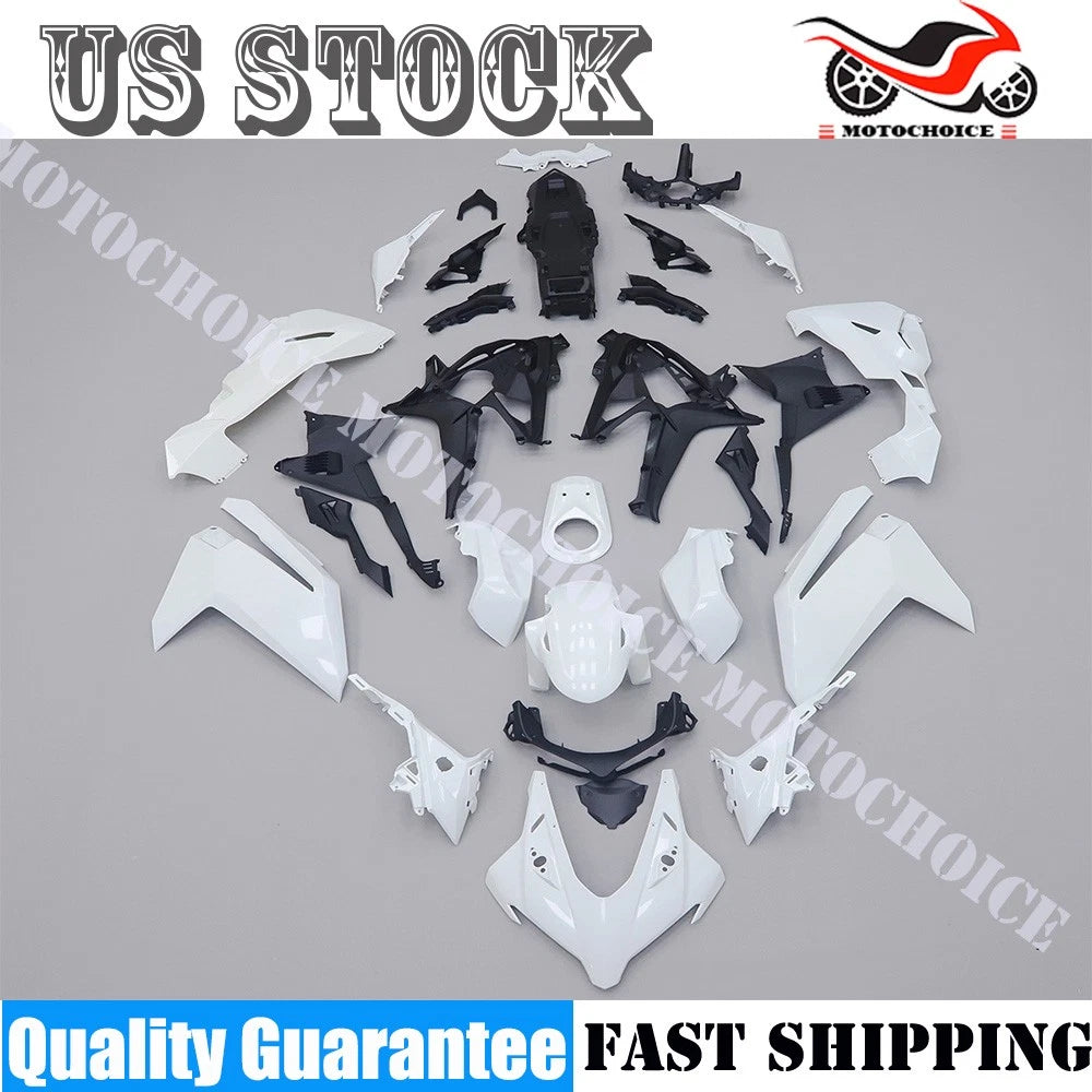 Fairing Kit for Honda CBR250R (2017–2022) - Unpainted White ABS Bodywork
