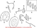 Genuine OEM Rear Disc Brake Caliper Bracket 166423000628 for Mercedes-Benz