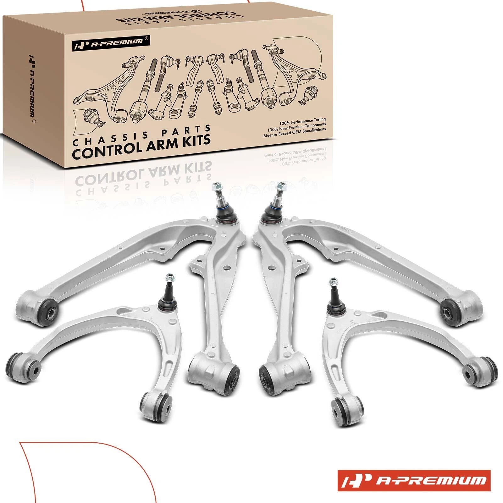 Set of 4 Control Arms & Ball Joints for Chevy GMC Sierra 