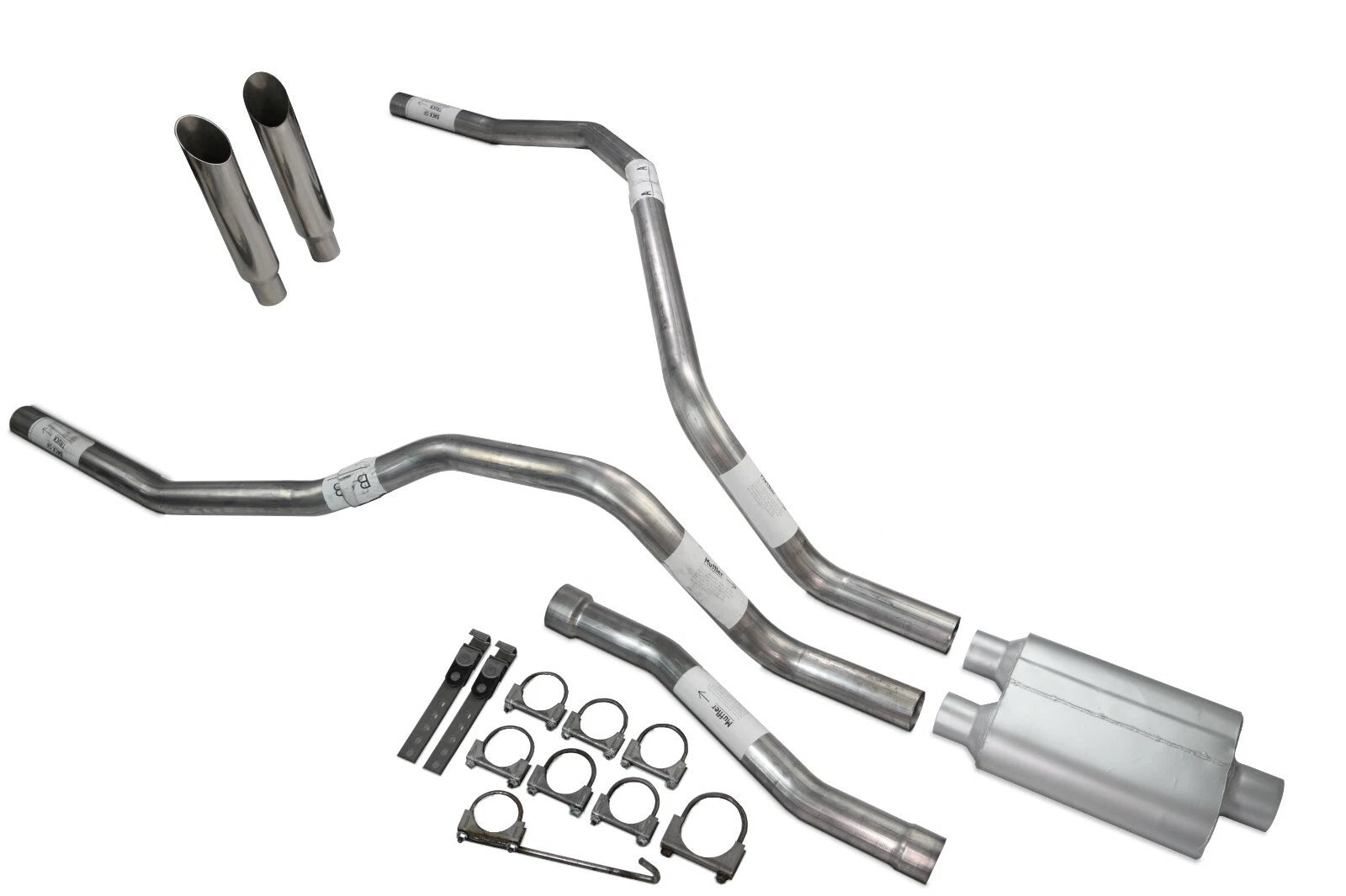 Dual Exhaust Muffler 2.5" for Nissan Titan (2004–2006) - 2 Chamber, Clamp On Tip