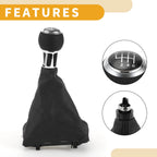 6 Speed Manual Gear Shift Knob with Boot for Audi A3 (2008–2013)