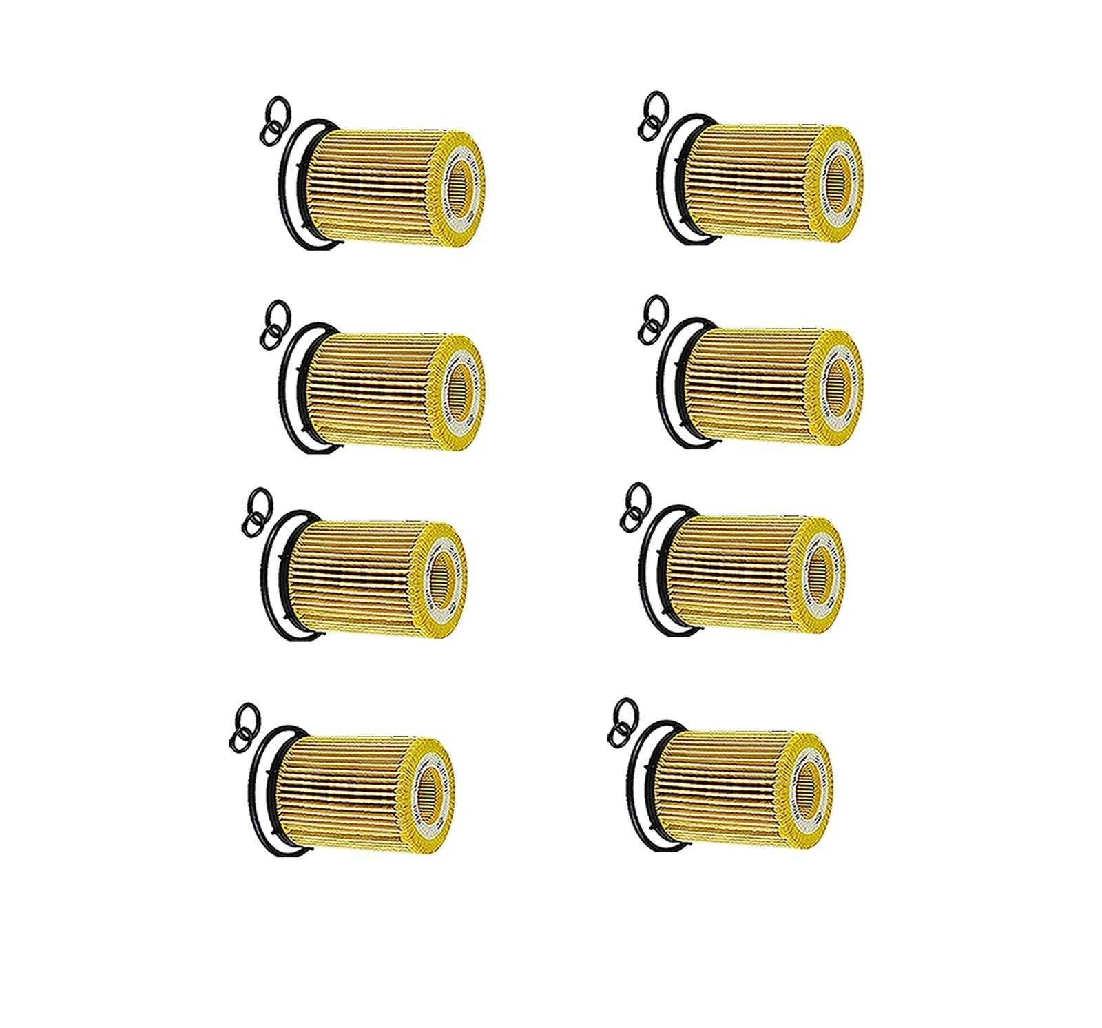 Set of 8 Engine Oil Filters for Mercedes W205 C117 X156 S213 X253 C253