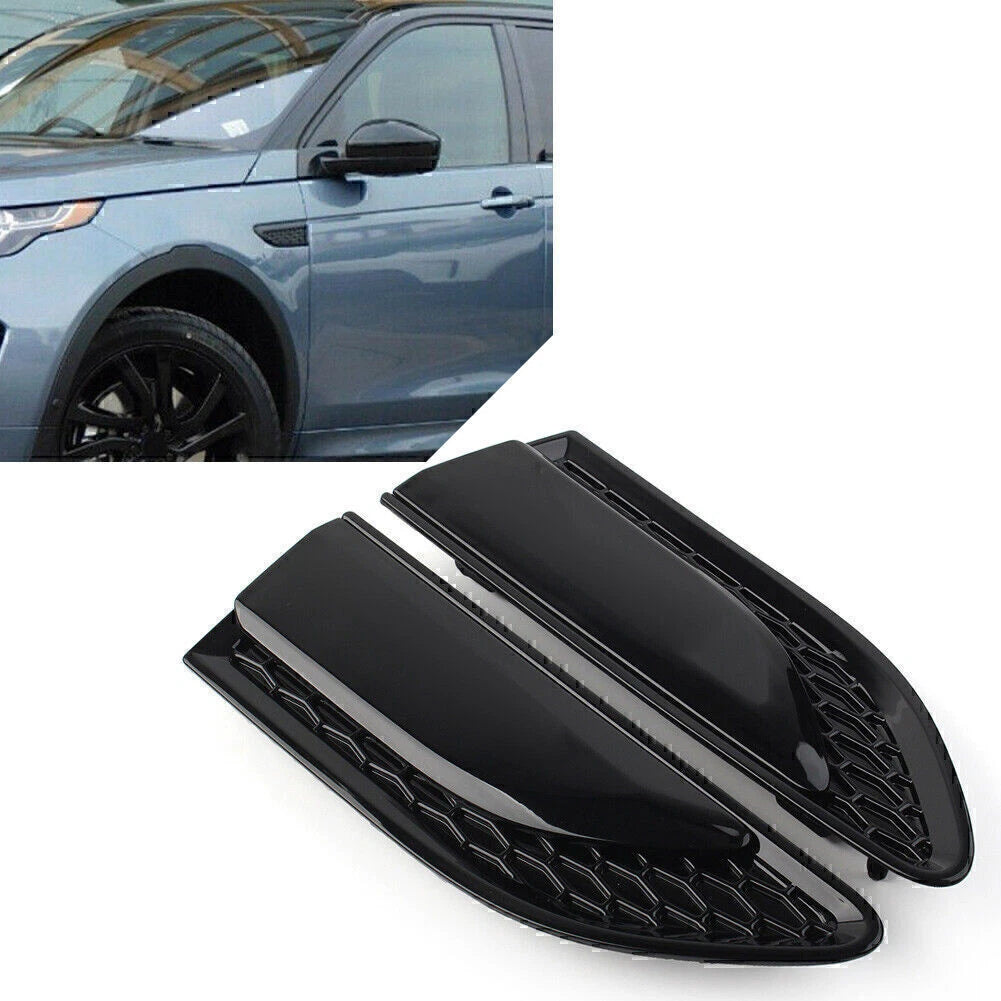 1 Pair Black Fender Vent Grille Louver for Land Rover Discovery Sport (2015–2021)