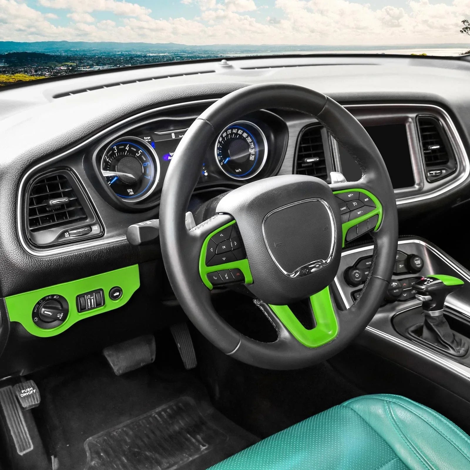 Steering Wheel Decoration Trim for Dodge Charger Challenger (2015-2021)