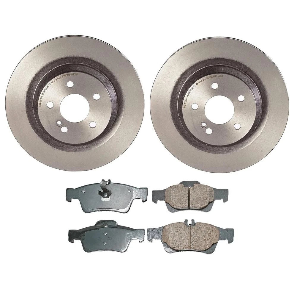 Set of 4 Akebono Rear Brake Pads & 320mm Rotors for MB C216 W221 S-Class