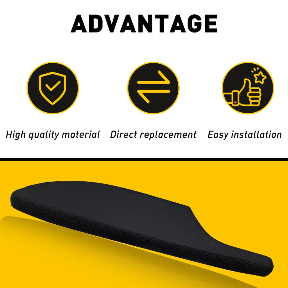 Driver Side Door Panel Armrest for Honda Accord Coupe (2008-2012) Leather Black