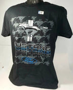 Ford Mustang T-Shirt Black Running Pony Script (2005–2020)