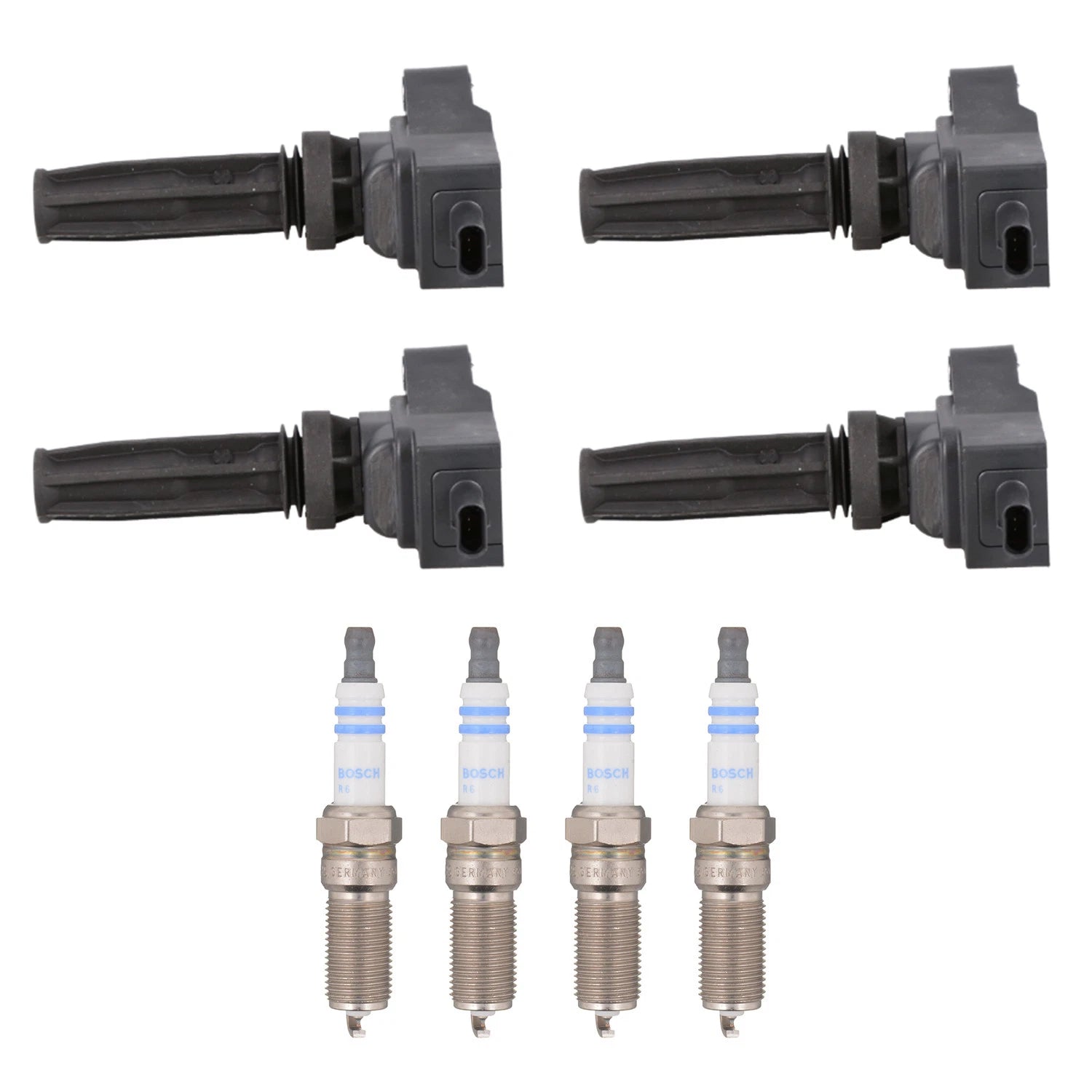 Set of 4 Ignition Coils & Spark Plugs for Ford Bronco Corsair Edge (L4)