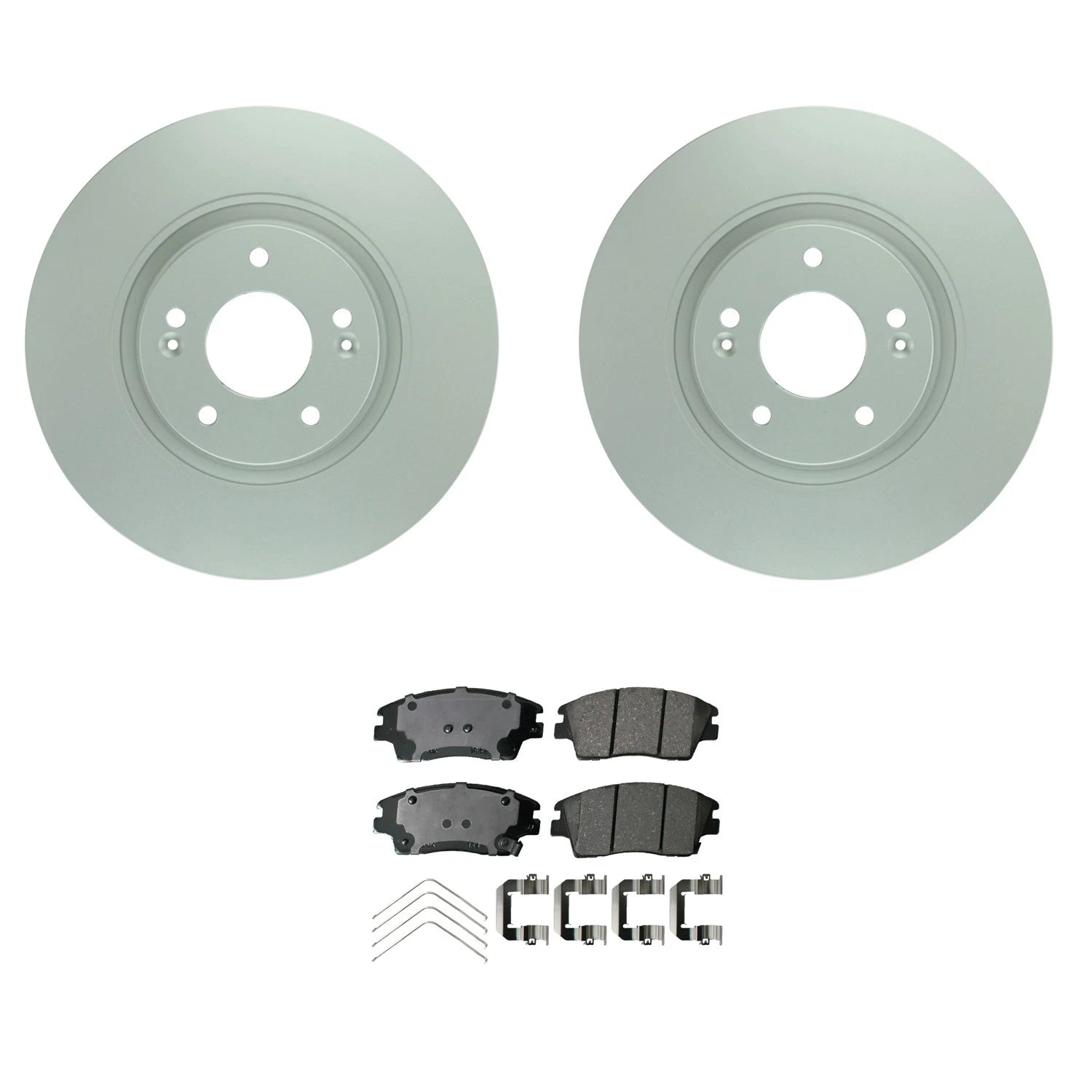 Bosch QuietCast Front Rotor & Akebono ProACT Brake Pad Kit for Tucson (2015–2023)