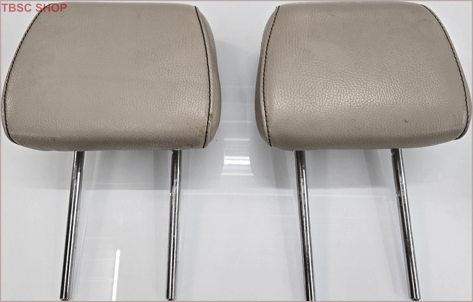 Set of 2 Headrests for Ford Flex (2009–2012) Beige Leather