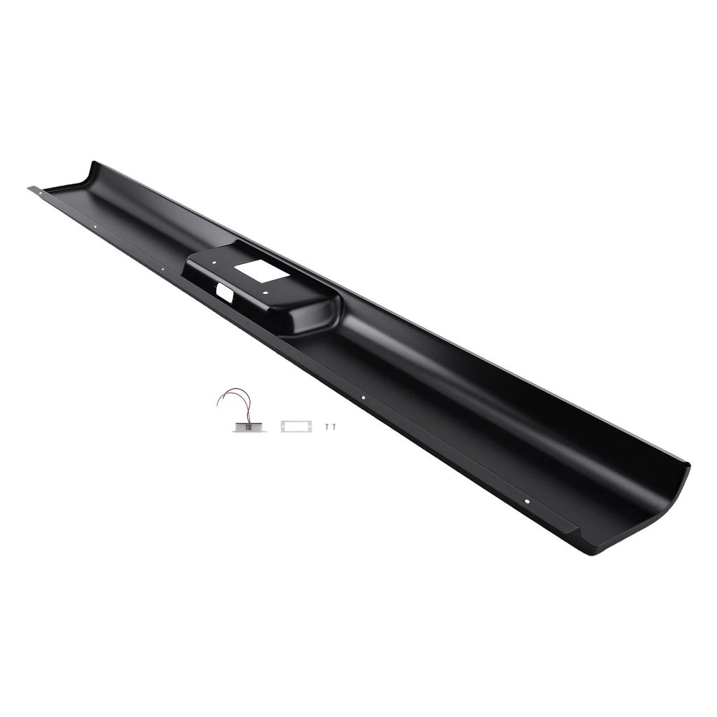 Black Rear Roll Pan for Chevy C10 C20 Pickup Fleetside (1973–1987) Steel