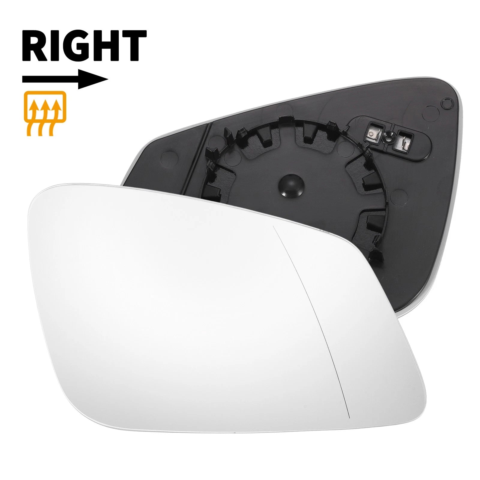 Right Side Heated White Mirror Glass for BMW 2 3 4 5 6 7 Series (2014–2023)