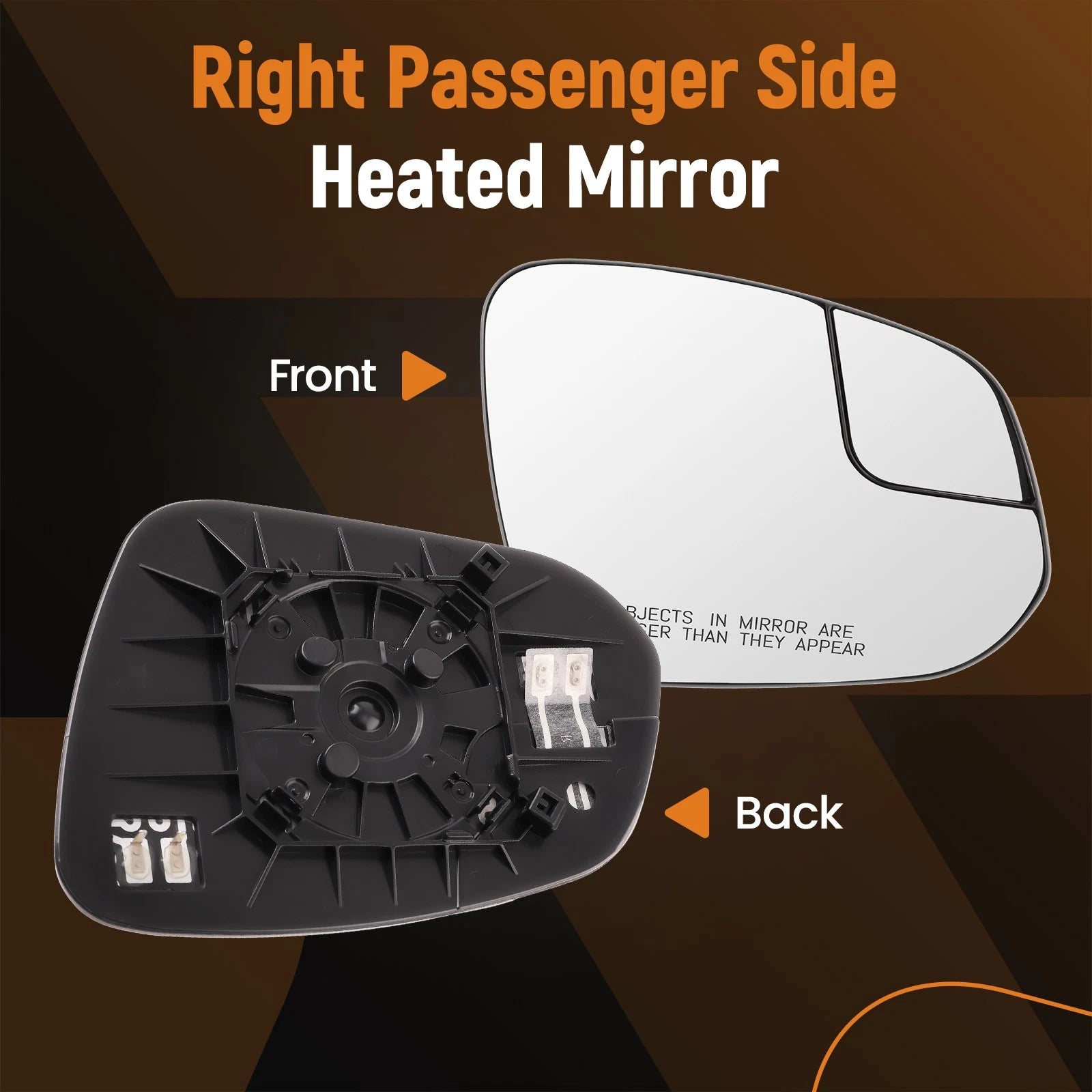 Heated Right Side View Mirror Glass with Signal for Toyota RAV4 (2016–2018) 87931-42D50