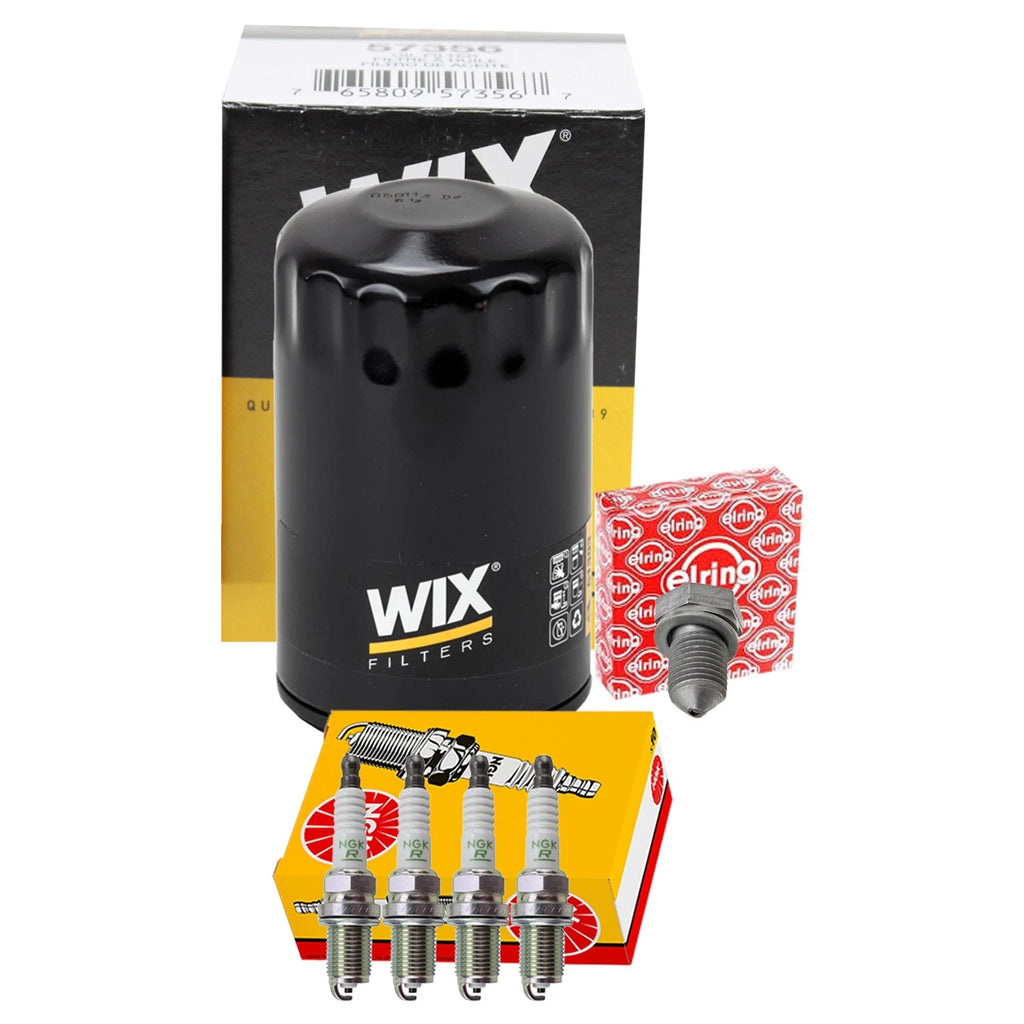 Wix Engine Oil Filter & NGK 4 V-Power Spark Plugs for A4 Quattro Beetle (L4)