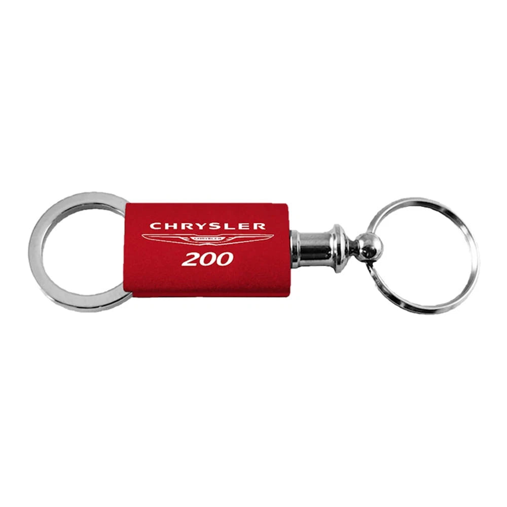 Red Anodized Aluminum Valet Keychain - Officially Licensed for Chrysler 200