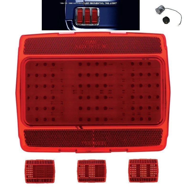 Sequential LED Tail Lights Kit w/ Flasher for 1964-1966 Ford Mustang