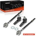 Set of 4 Front Inner & Outer Tie Rod Ends for Chevrolet Metro (1998–2001)