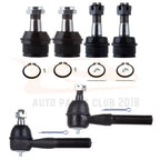 Set of 6 Suspension Front Ball Joints Tie Rod Ends for Ford F-150 Bronco (1980–1996)