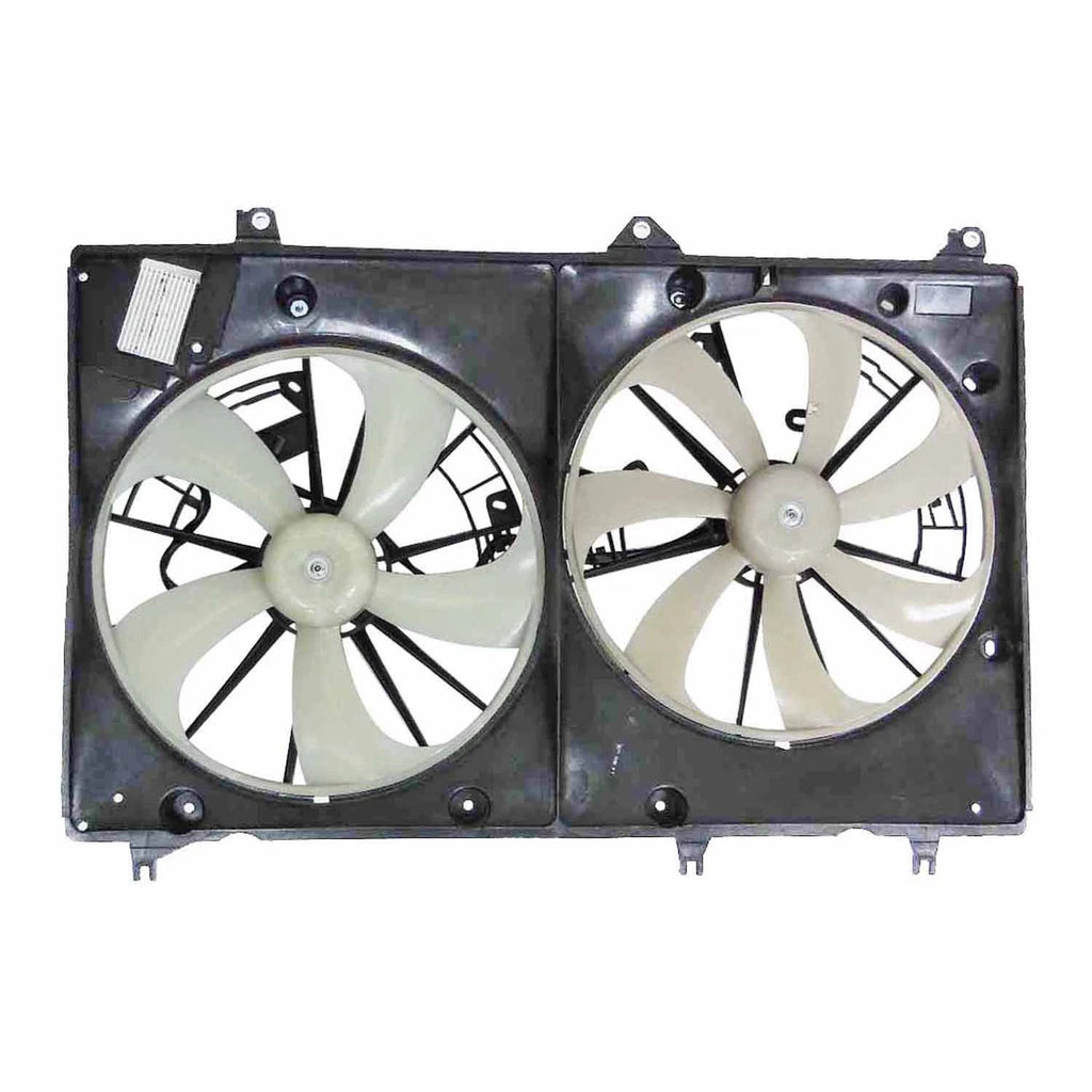 Dual Radiator/Condenser Fan Assembly for 2008-2010 Toyota Highlander Hybrid
