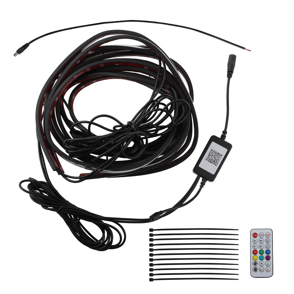 6Pcs RGB LED Waterproof Under Glow Light Strip Kit for Motorcycle