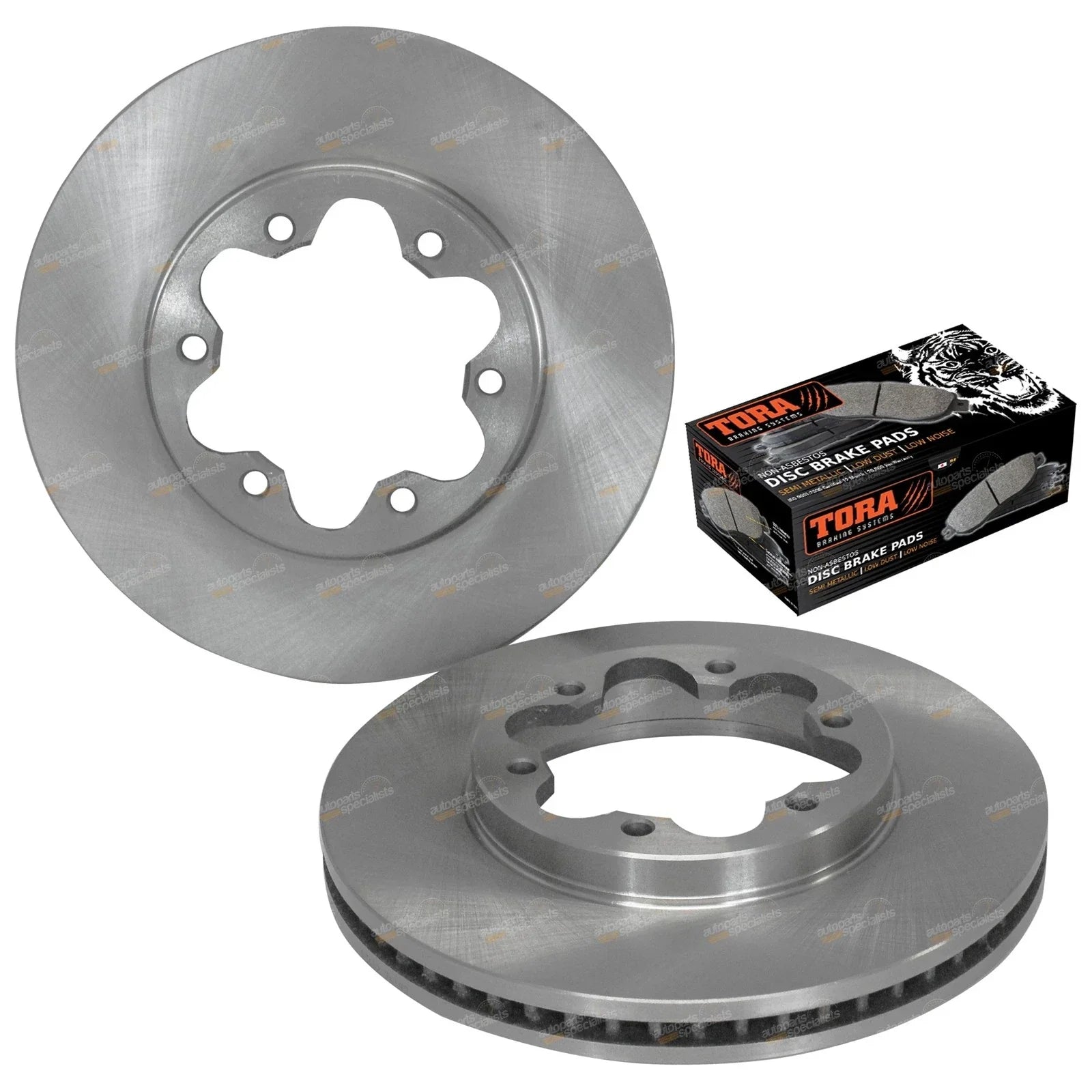 2 x Front Disc Rotors + Brake Pads for Toyota Hiace KDH/TRH 200 (2005–2012)