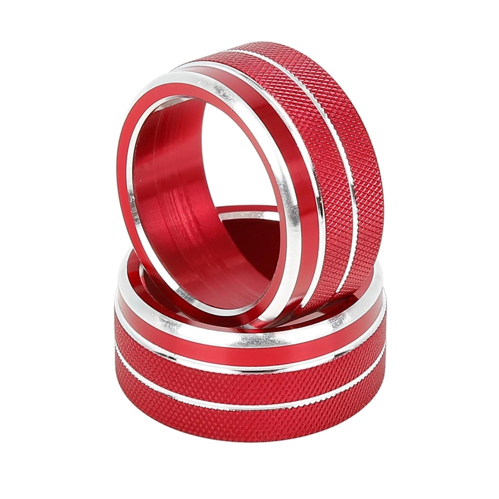 5pcs Red AC Climate Control Knob Trim for Toyota Camry (2018–2020)