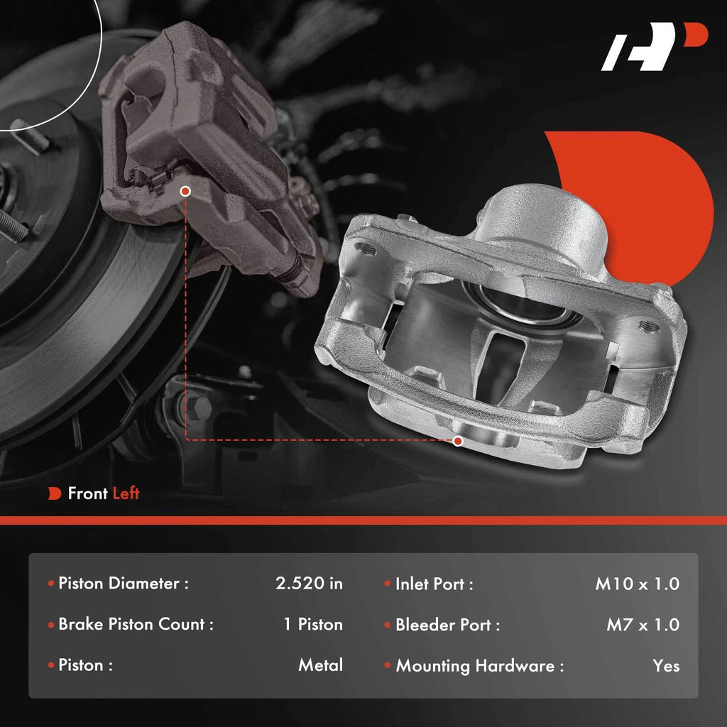 Front Driver Side Brake Caliper with Bracket for Toyota Camry (2002â2006)