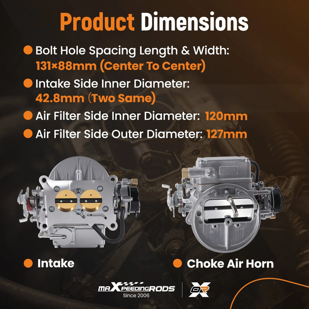 2-Barrel Carburetor for Marine Applications (500 CFM, Electric Choke)