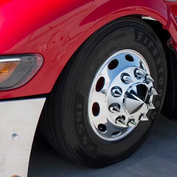 Chrome Spike Lug Nut Covers 33mm Push-On for Set of 60 Compatible with Toyota (2005–2015)