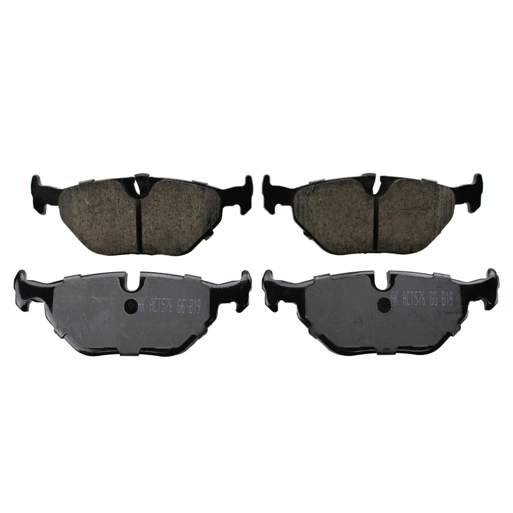 Set of 4 Akebono Euro Rear Ceramic Disc Brake Pads for BMW E39 (1997–2003)