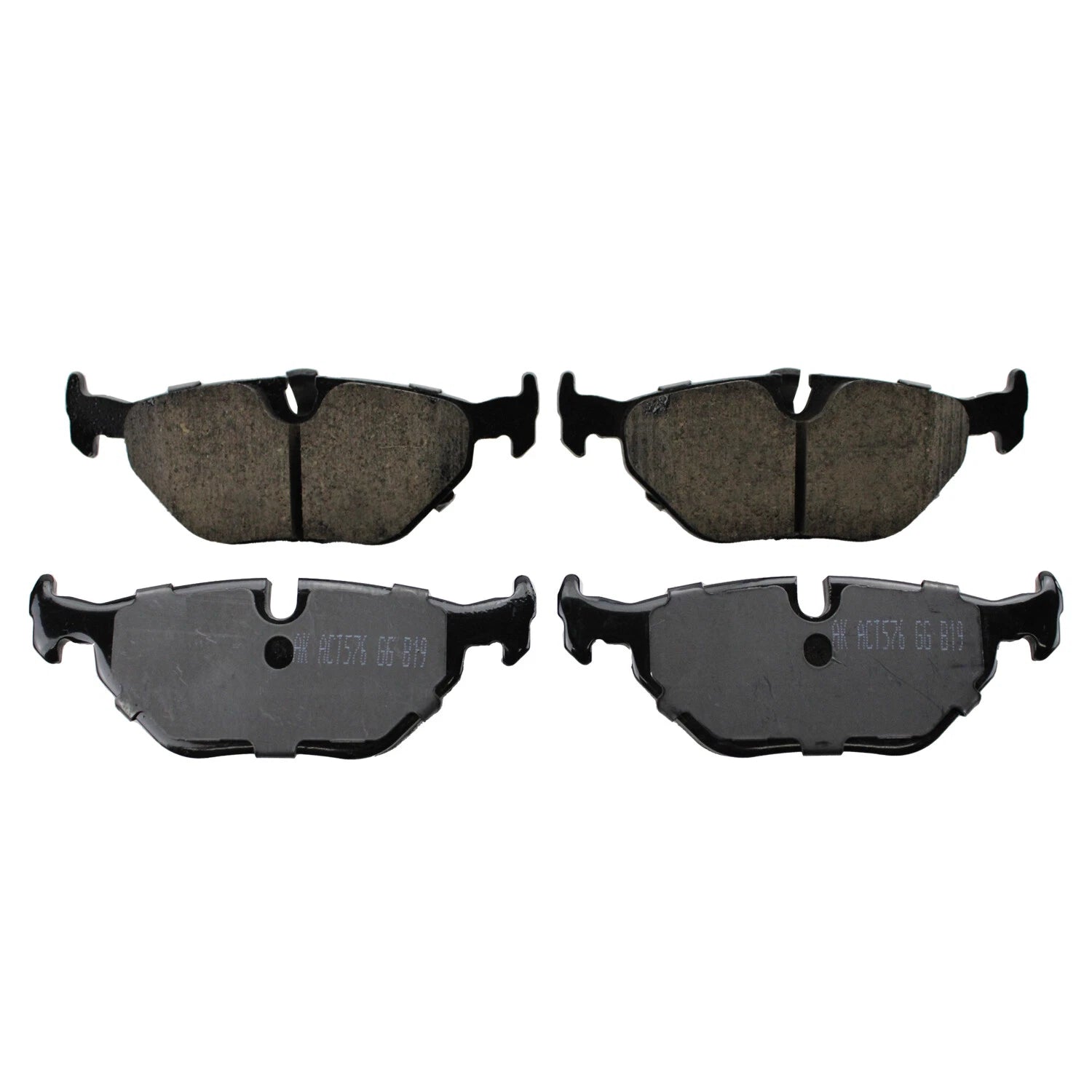 Set of 4 Akebono Euro Rear Ceramic Disc Brake Pads for BMW E39 (1997–2003)