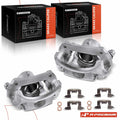 Pair Front Disc Brake Calipers with Brackets for Ford Fiesta (2011–2019)