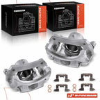 Pair Front Disc Brake Calipers with Brackets for Ford Fiesta (2011–2019)