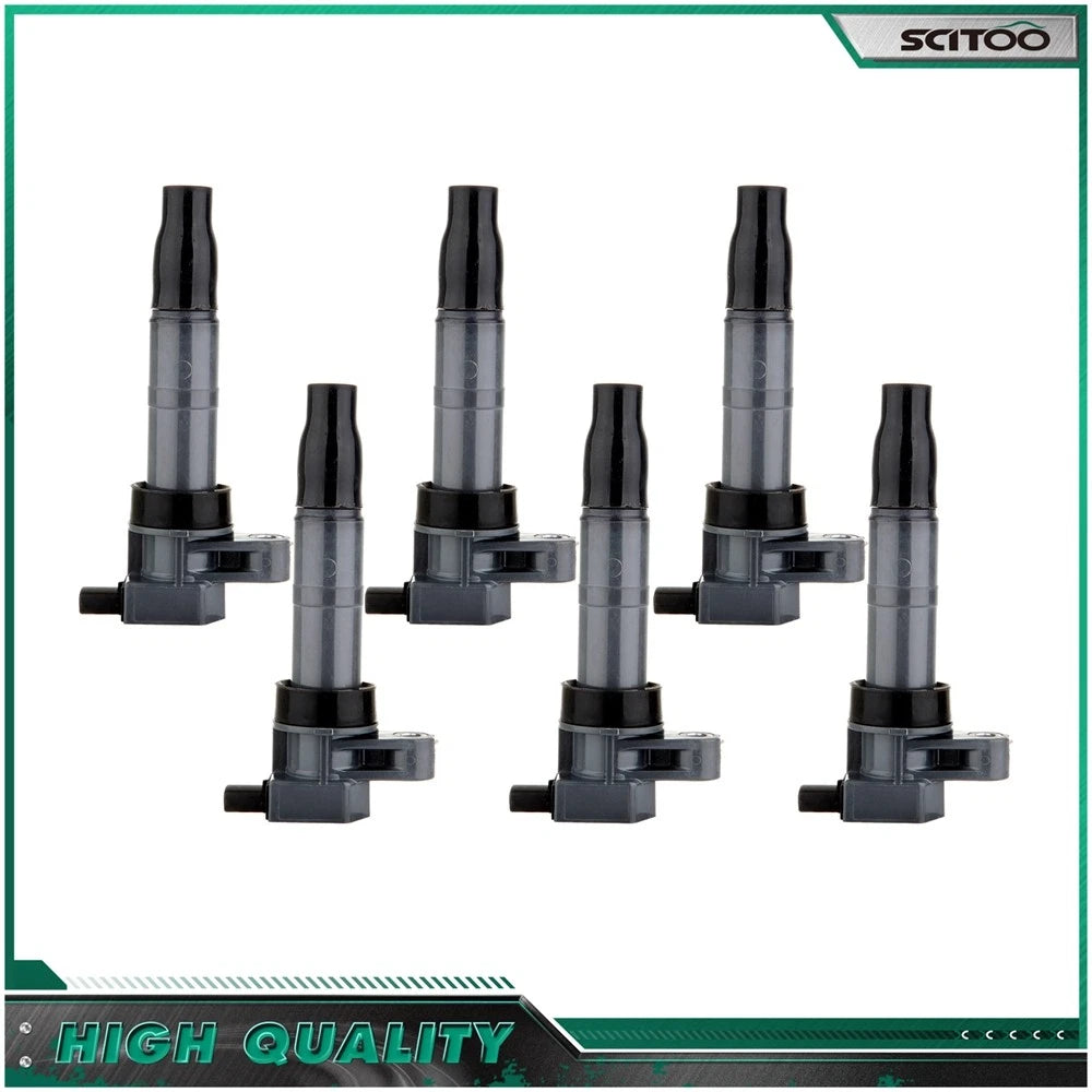 Set of 6 Ignition Coils for Hyundai Santa Fe Sonata Genesis Azera Kia Sedona