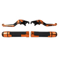 Orange Extendable Brake Clutch Lever Grip Set for Honda CB1100 CB1300 (2013-2023)