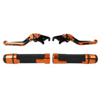 Orange Extendable Brake Clutch Lever Grip Set for Honda CB1100 CB1300 (2013-2023)