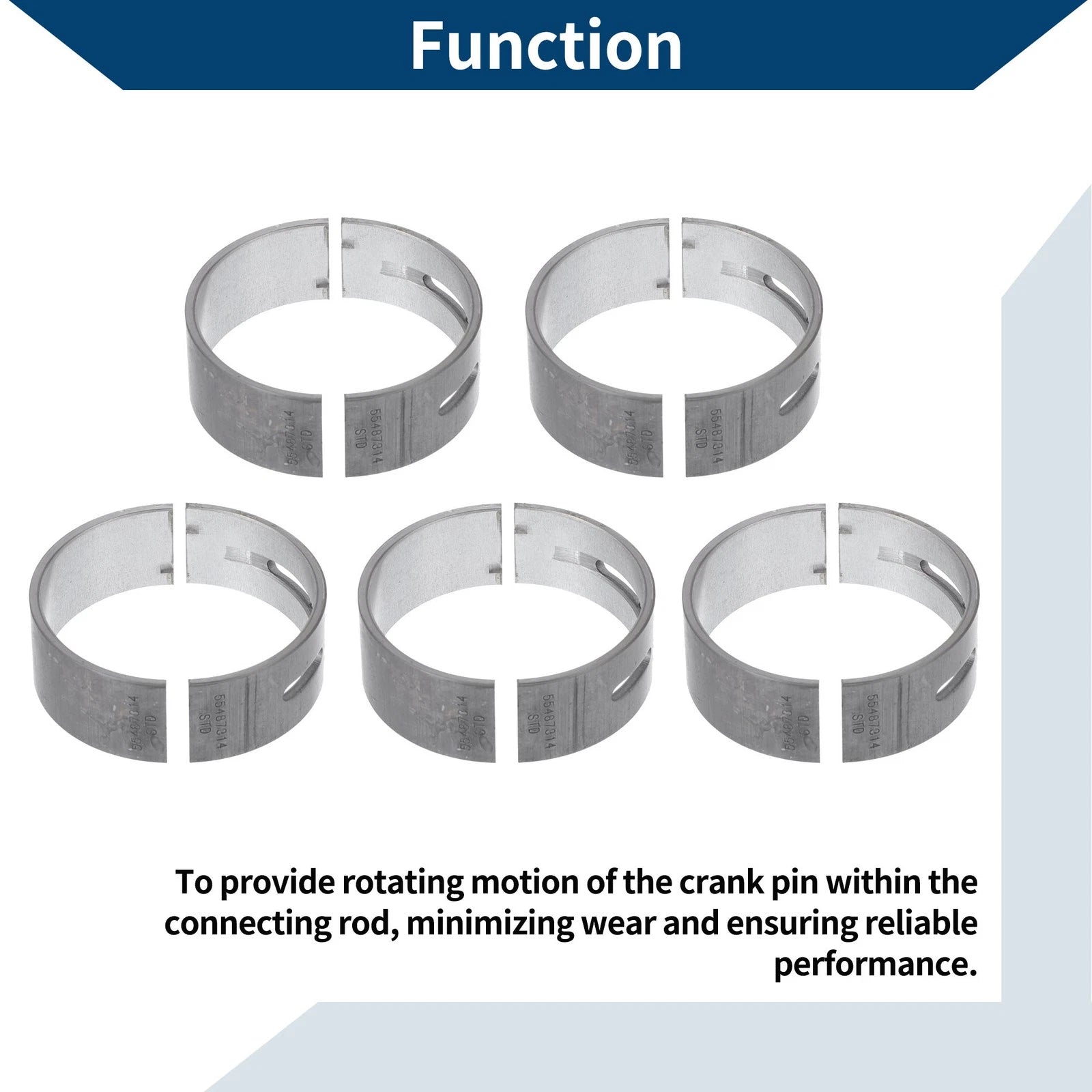 Main Bearing Set No. 55487314 for Chevrolet Malibu (2019–2022)