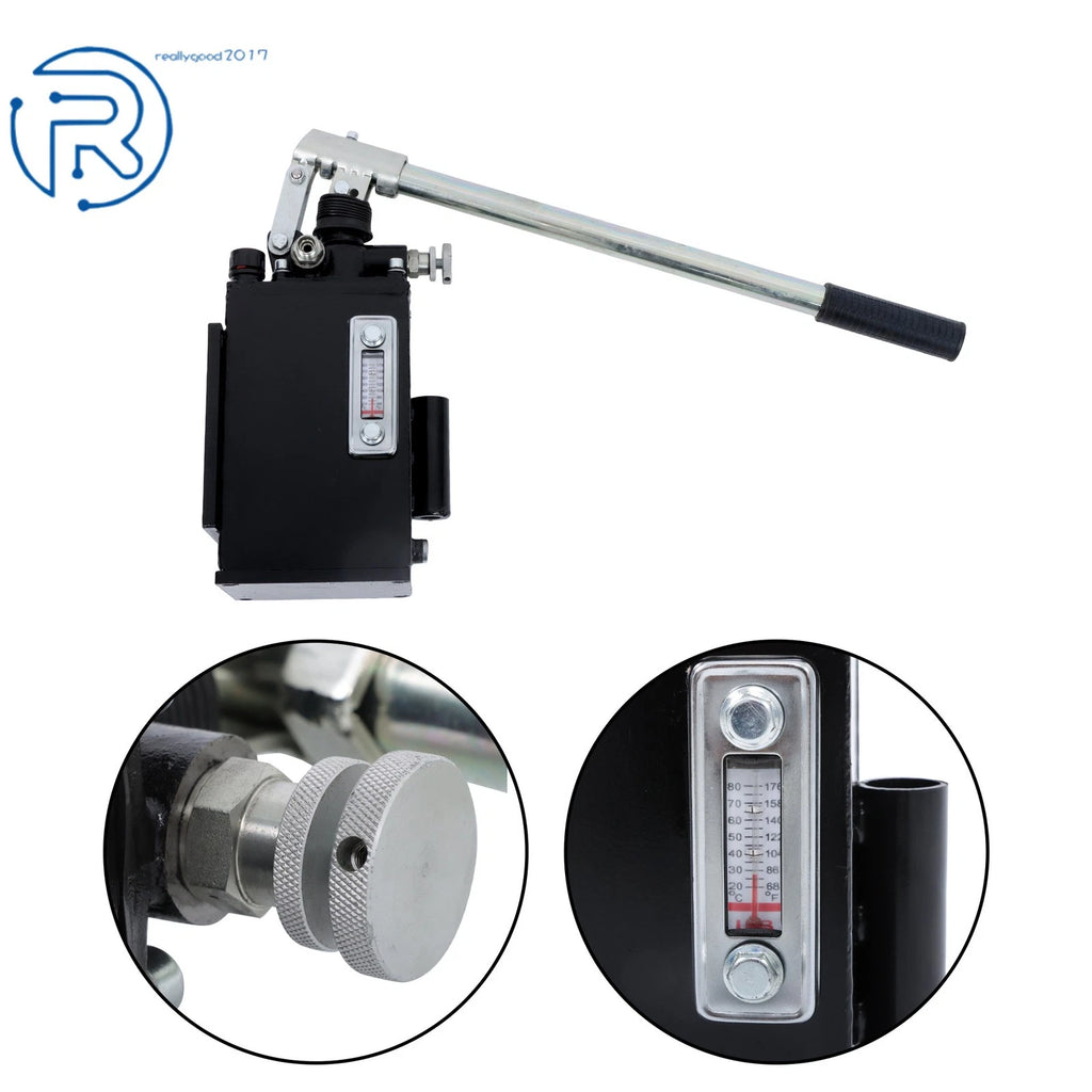 Single-Acting Hydraulic Piston Hand Pump 1.5 Cid 1 Quart with Release Knob