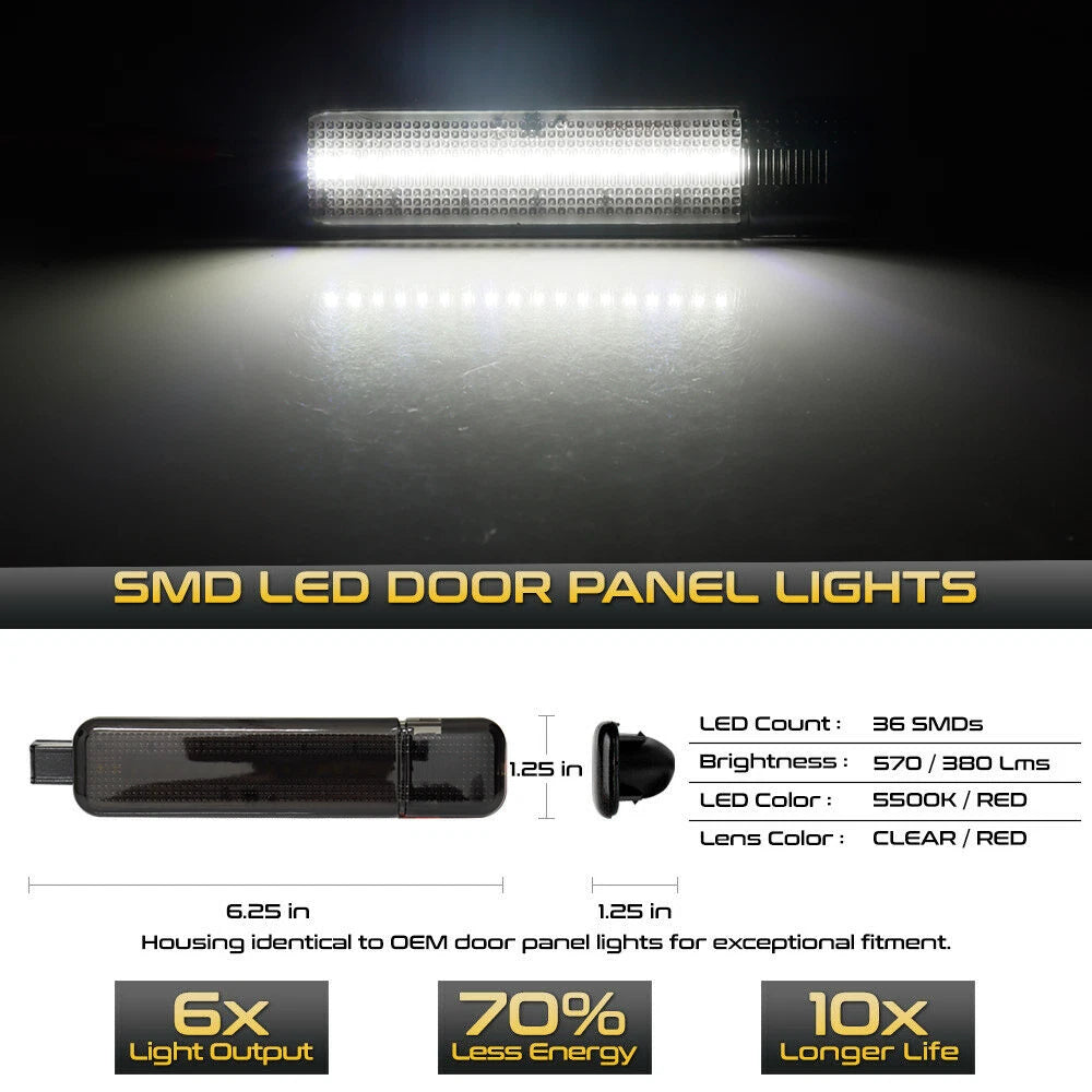 LED Courtesy Door Lights for Chevy Suburban, GMC Sierra, Yukon (2003–up)