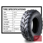 25x8-12 WANDA Front Tire for ATV, Mower, Buggy, Go Kart
