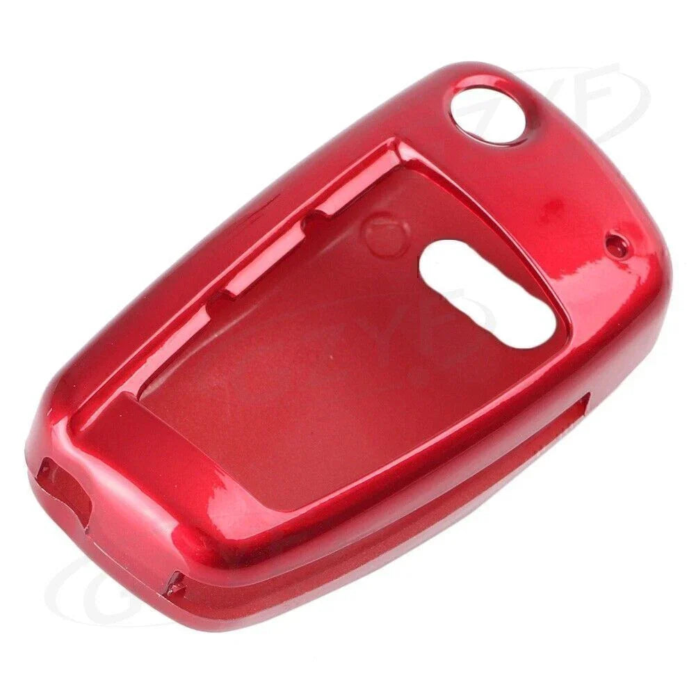 Key Shell Cover Flip Remote Fob Gloss Red for Audi A3 A4 Q7 R8