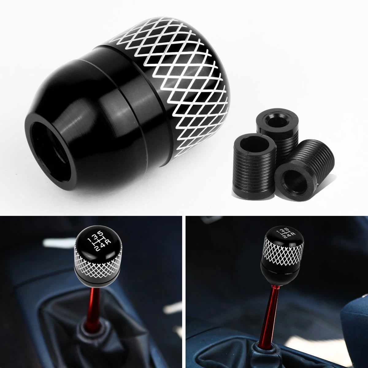 5-Speed Aluminum Shift Knob for Universal JDM Type-R (42mm)