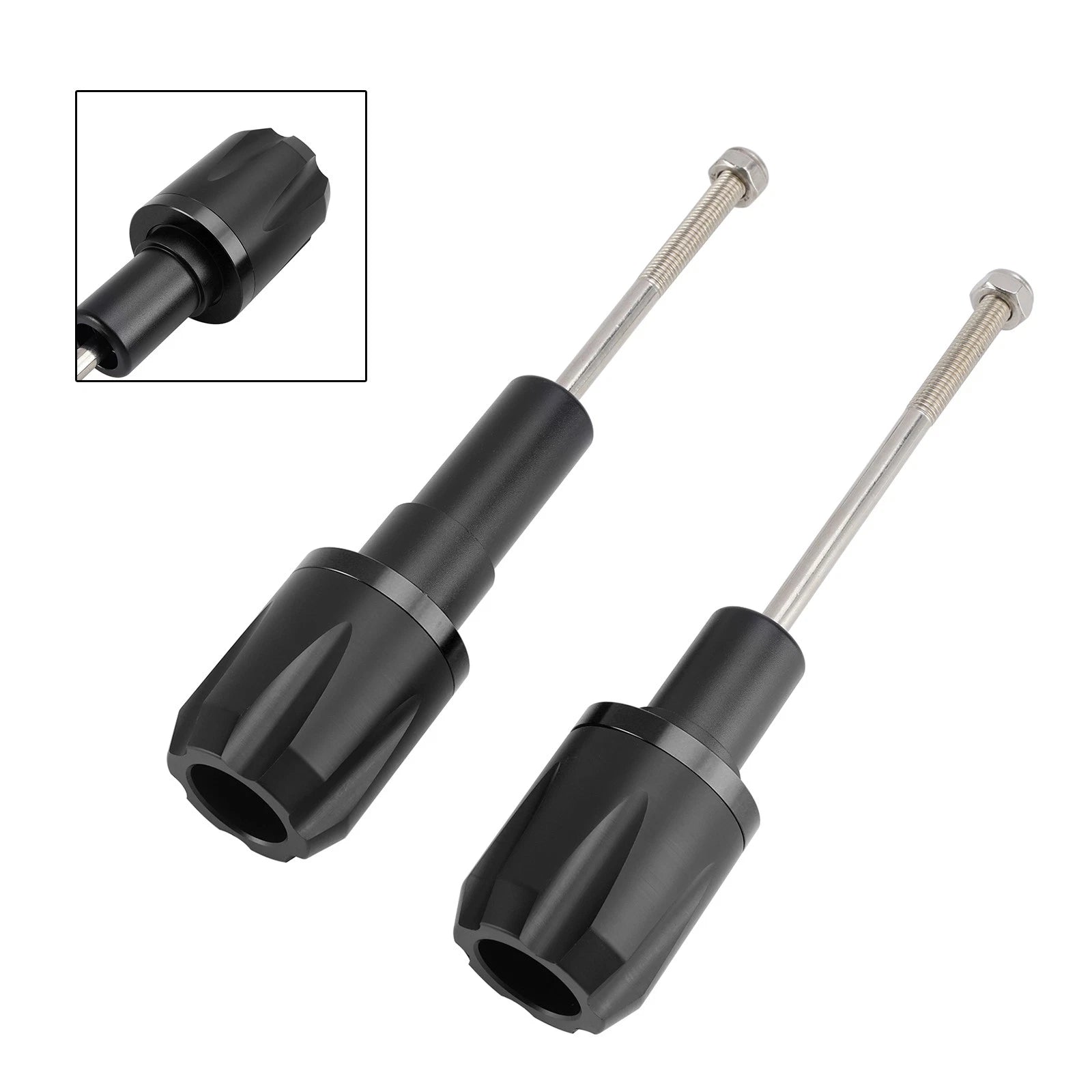 Crash Bobbin Protector Slider for Kawasaki Ninja 650 (2017–2023) - Aluminum Black