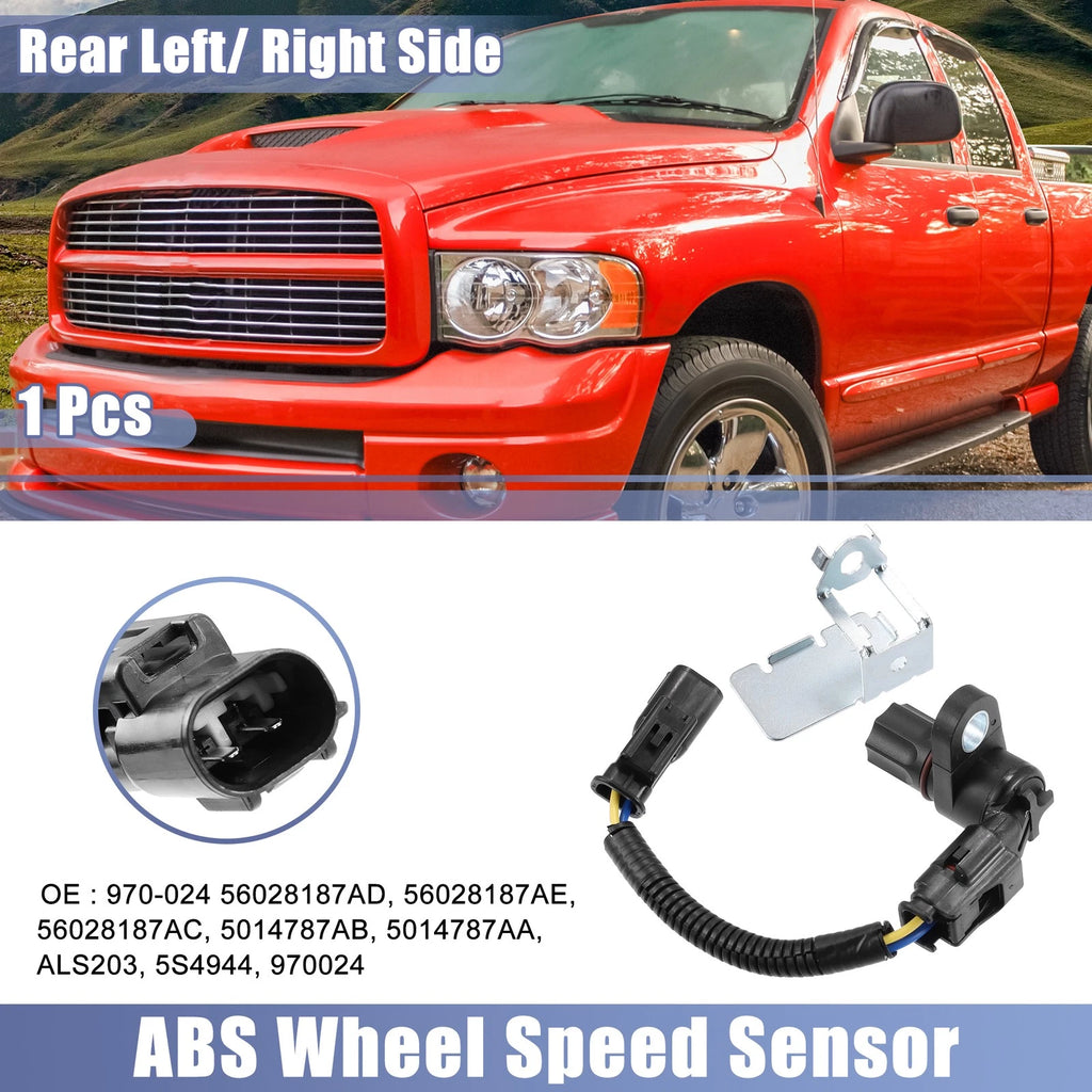 ABS Wheel Speed Sensor Set of 2 for Dodge Ram 1500 (1998–2005) 5014787AA