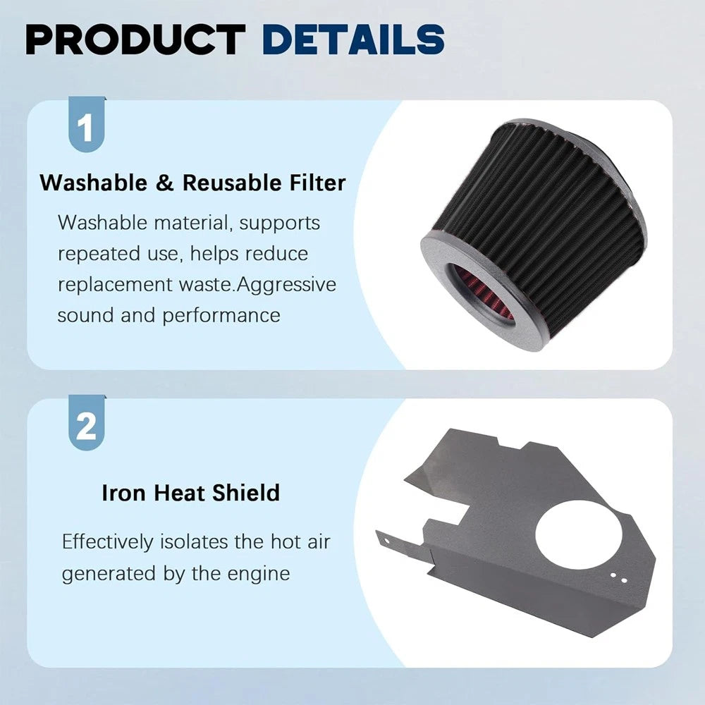 Cold Air Intake w/Filter for BMW 535i 535i xDrive (2010–2016) N55 3.0T Turbo