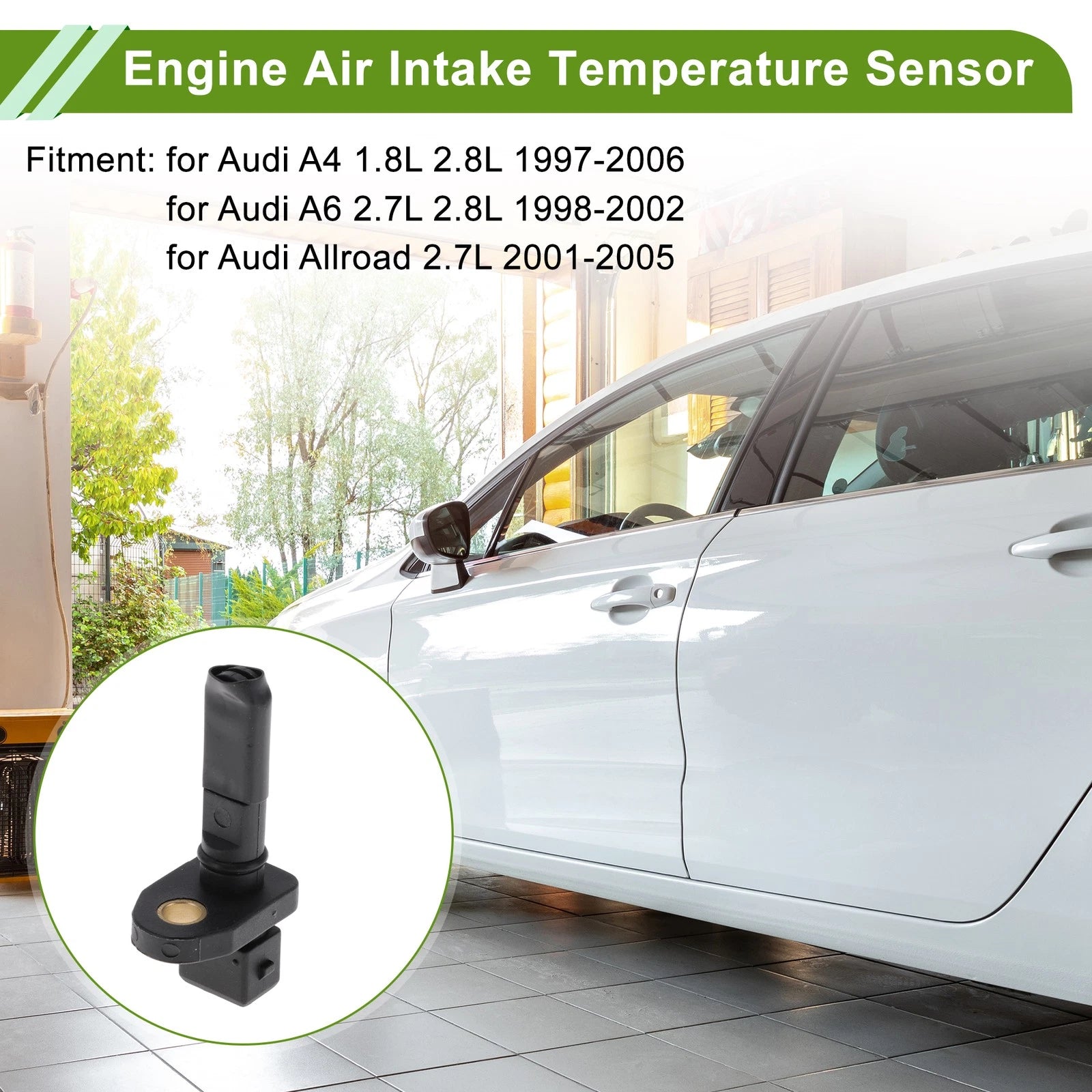 Air Charge Temperature Sensor No.F5PF18845AA for Audi A4 1.8L 2.8L (1997–2006)
